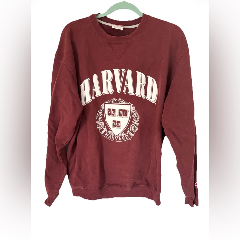 Champion Maroon Harvard Crewneck Sweatshirt